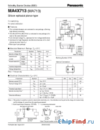 Datasheet MA4X713 manufacturer Panasonic